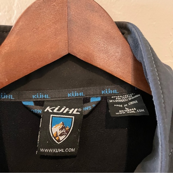 Kuhl Impakt Full Zip Water Repellent Fleece Lined Jacket Gray Navy Men's Large - Picture 8 of 16